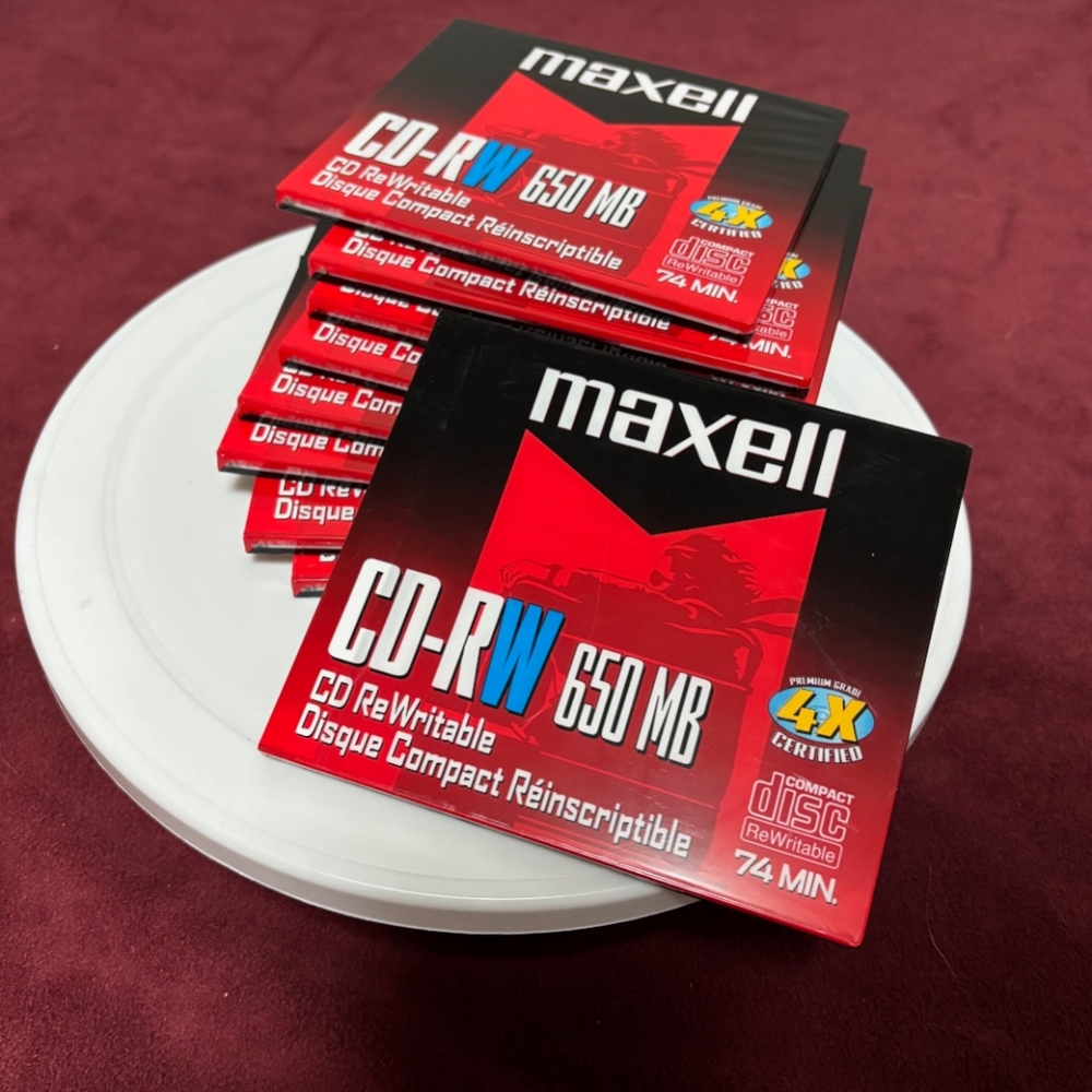 Maxell CD-RW 650 MB 74 Minute CD ReWritable - 9 Pack